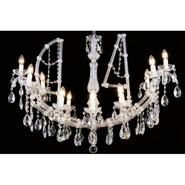 Lampadario Classico a Barca 8 Lucci Murano | Veliero Veneziano in Cristallo d'Arte | Pezzo Unico d'Artigianato